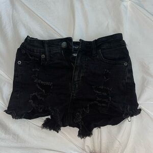 Aeropostale - Black vintage shorty shorts (XS)
